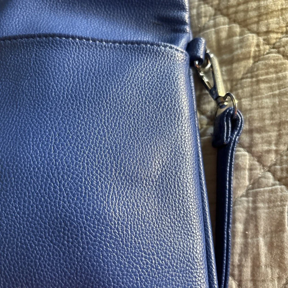 Mulberry‎ Satchel Bag Pigment Blue Pebble Leather Crossbody Handbag Designer